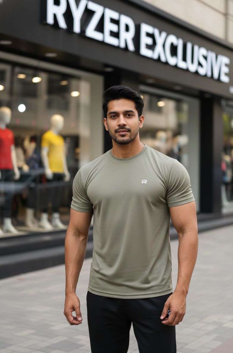 4-Way Stretch Mesh Performance Tee – Ultra-Breathable Lycra Training T-shirt