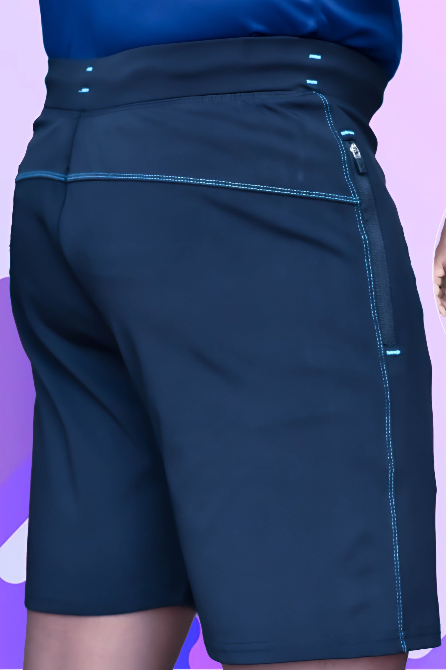 HTW IMPORTED TAIWAN FABRIC SHORT PANT WITH FLAT WAISTBAND