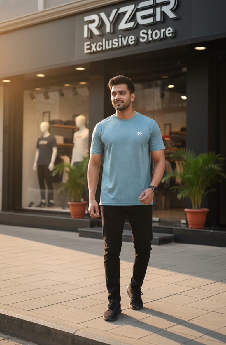 4-Way Stretch Mesh Performance Tee – Ultra-Breathable Lycra Training T-shirt