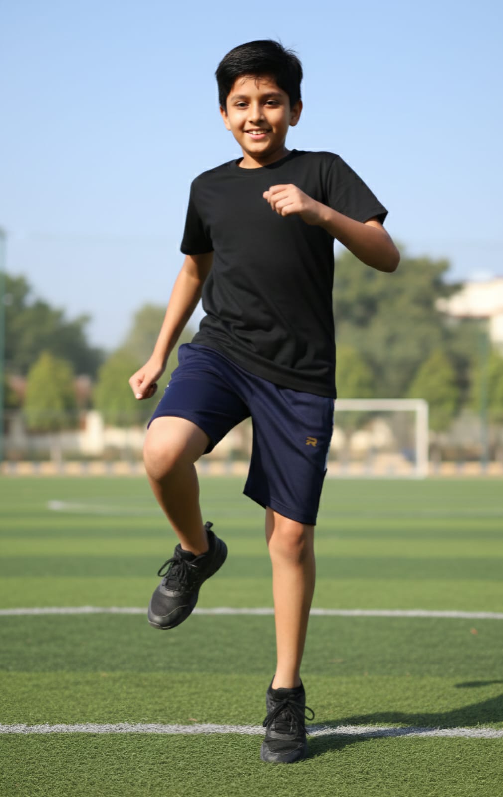 BOYS 4-WAY LYCRA SHORTS WITH SIDE SUBLIMATION PATTERN